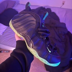 Men's Black and Green Sneakers